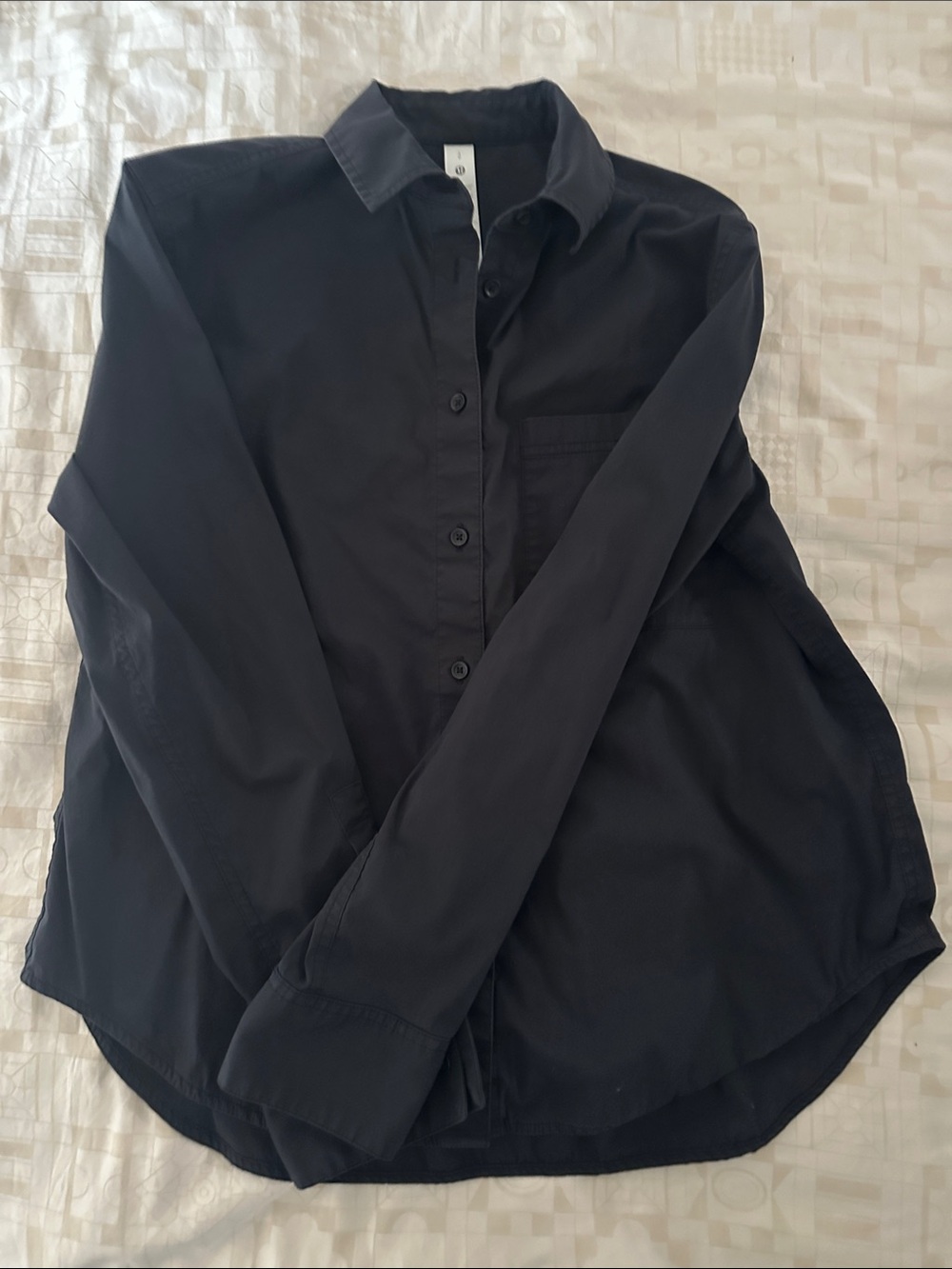 lululemon athletica Black Long-Sleeve Button-Down Shirt